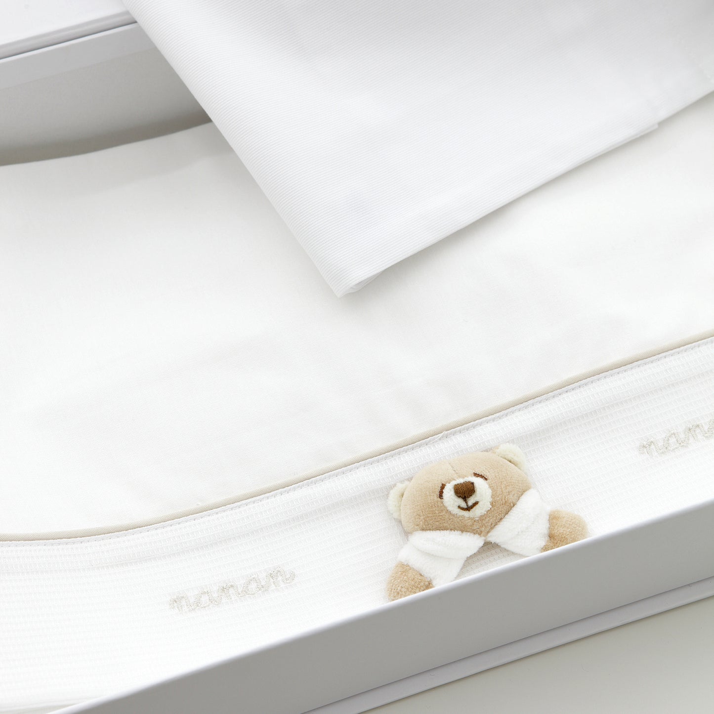 Nanan - Lenzuola per carrozzina Set 3pz Tato linea Bianca - 39815 - SS