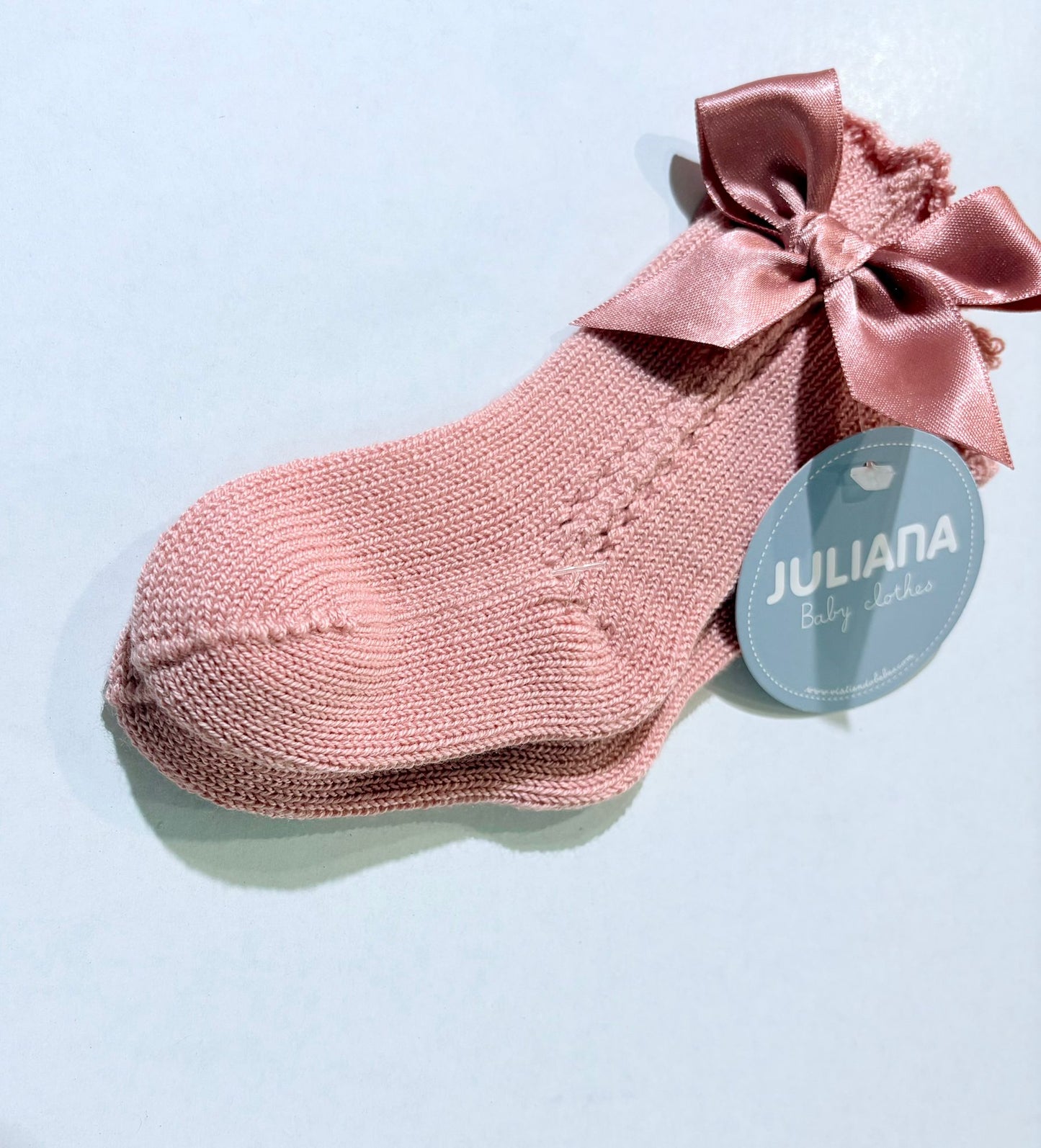 Juliana Calze con fiocco - rosa polvere