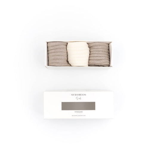 Bamboom 3PC in GIFT BOX Calze Spesse - 4163 - Sabbia 09
