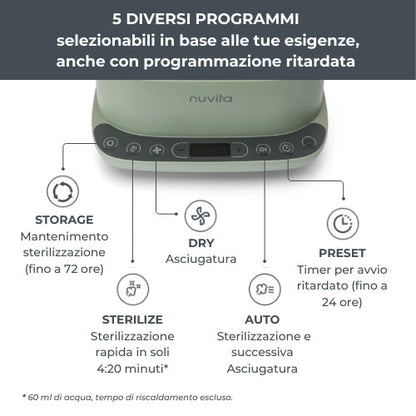 Nuvita - Sterilizzatore con asciugatura 2 in 1 SteriDry - 1088