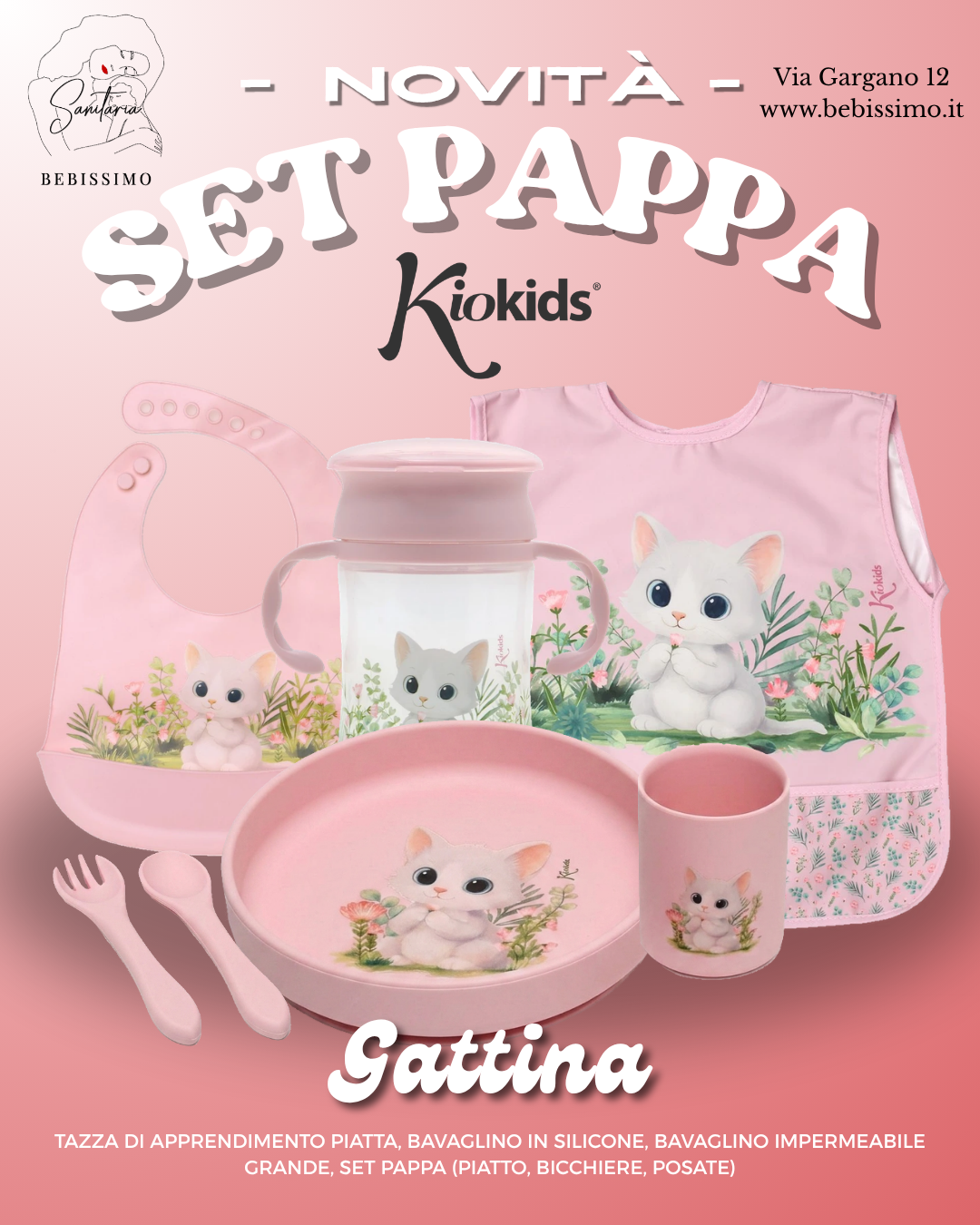 KIOKIDS - Set Pappa in silicone GATTINA