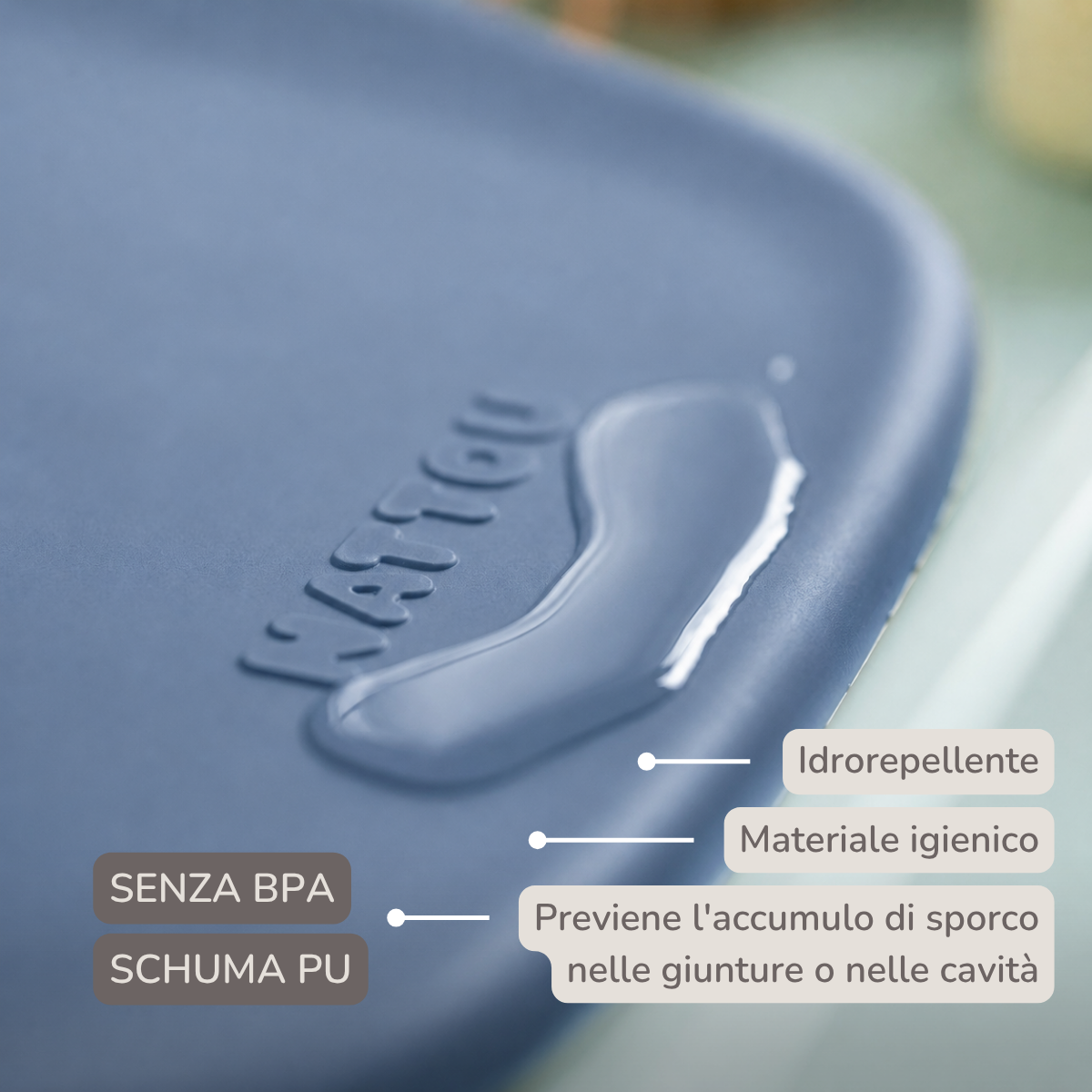 Nattou fasciatoio Softy - 70cm - blu notte