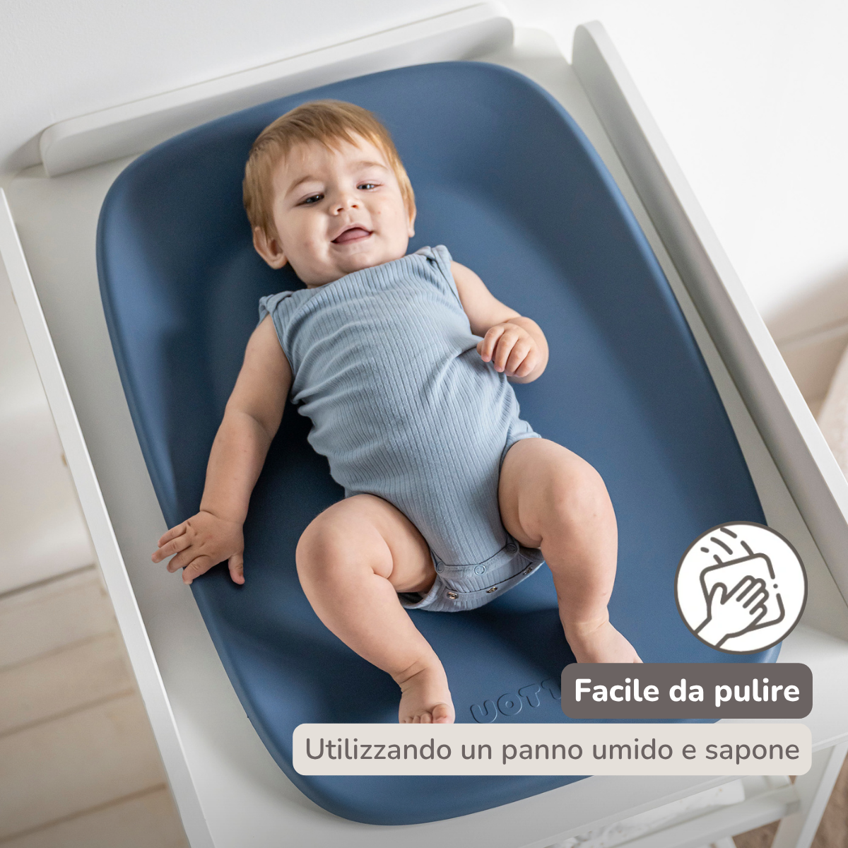 Nattou fasciatoio Softy - 70cm - blu notte
