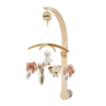 Nattou FanFan Giostrina musicale neonato - Giostrina da box in legno - 759250