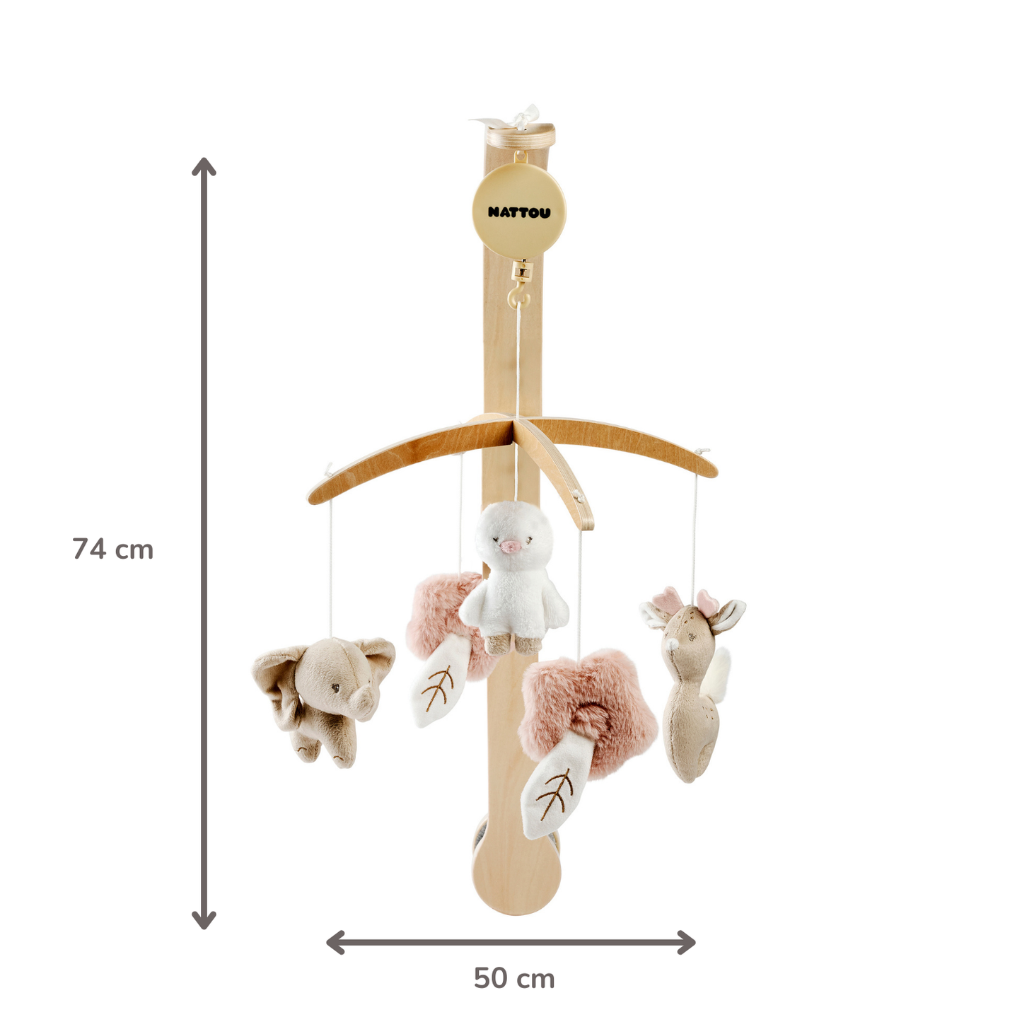 Nattou FanFan Giostrina musicale neonato - Giostrina da box in legno - 759250