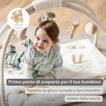 NATTOU TEDDY Tappeto gioco neonato con archi quadrato - 70x80 cm - Palestrina attività bebè - 856393