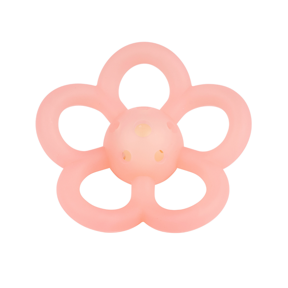NATTOU Massaggiagengive  Sonaglio in silicone a forma di fiore - 10 cm - Rosa