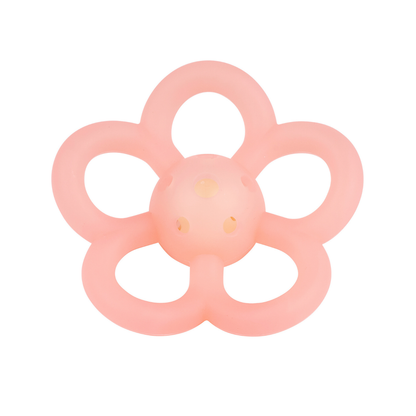 NATTOU Massaggiagengive  Sonaglio in silicone a forma di fiore - 10 cm - Rosa