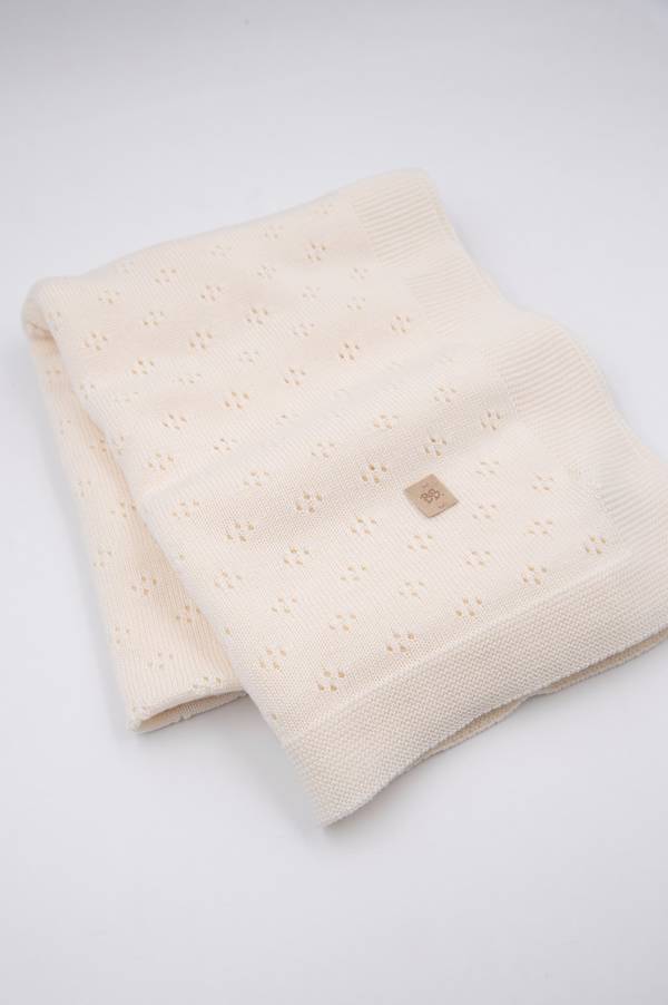 BAMBOOM Copertina traforata knitted - 542 - Bianco 01