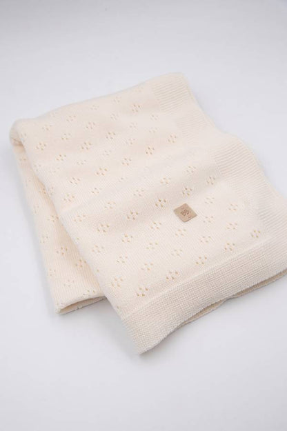 BAMBOOM Copertina traforata knitted - 542 - Bianco 01