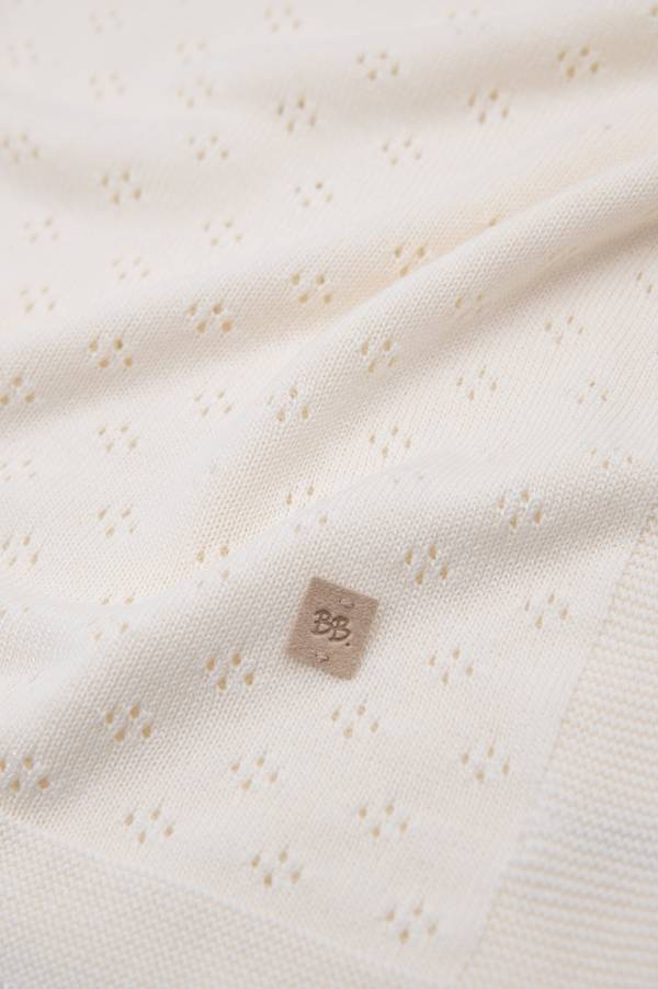 BAMBOOM Copertina traforata knitted - 542 - Bianco 01