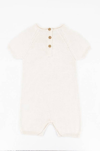 BAMBOOM Pagliaccetto righe knitted - Bianco 01 546