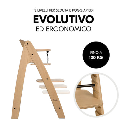 Hauck Set seggiolone evolutivo in legno Arketa (4in1)