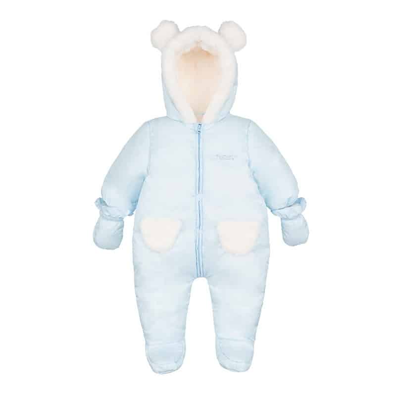 Nanan Tutone imbottito Eskimo con tasche orsetti - Celeste