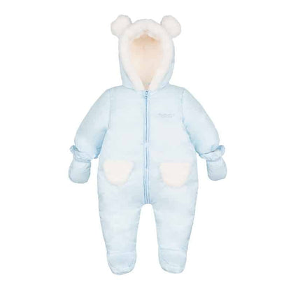 Nanan Tutone imbottito Eskimo con tasche orsetti - Celeste