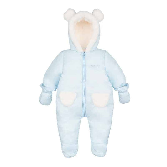 Nanan Tutone imbottito Eskimo con tasche orsetti - Celeste