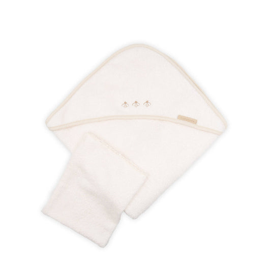 Bamboom Asciugamano con cappuccio neonato - Bees - 616 - OFFWHITE 111