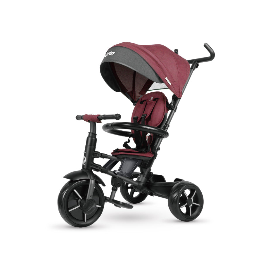 Qplay - Triciclo RITO Star 6in1 - da 10 mesi a 72 mesi - RED