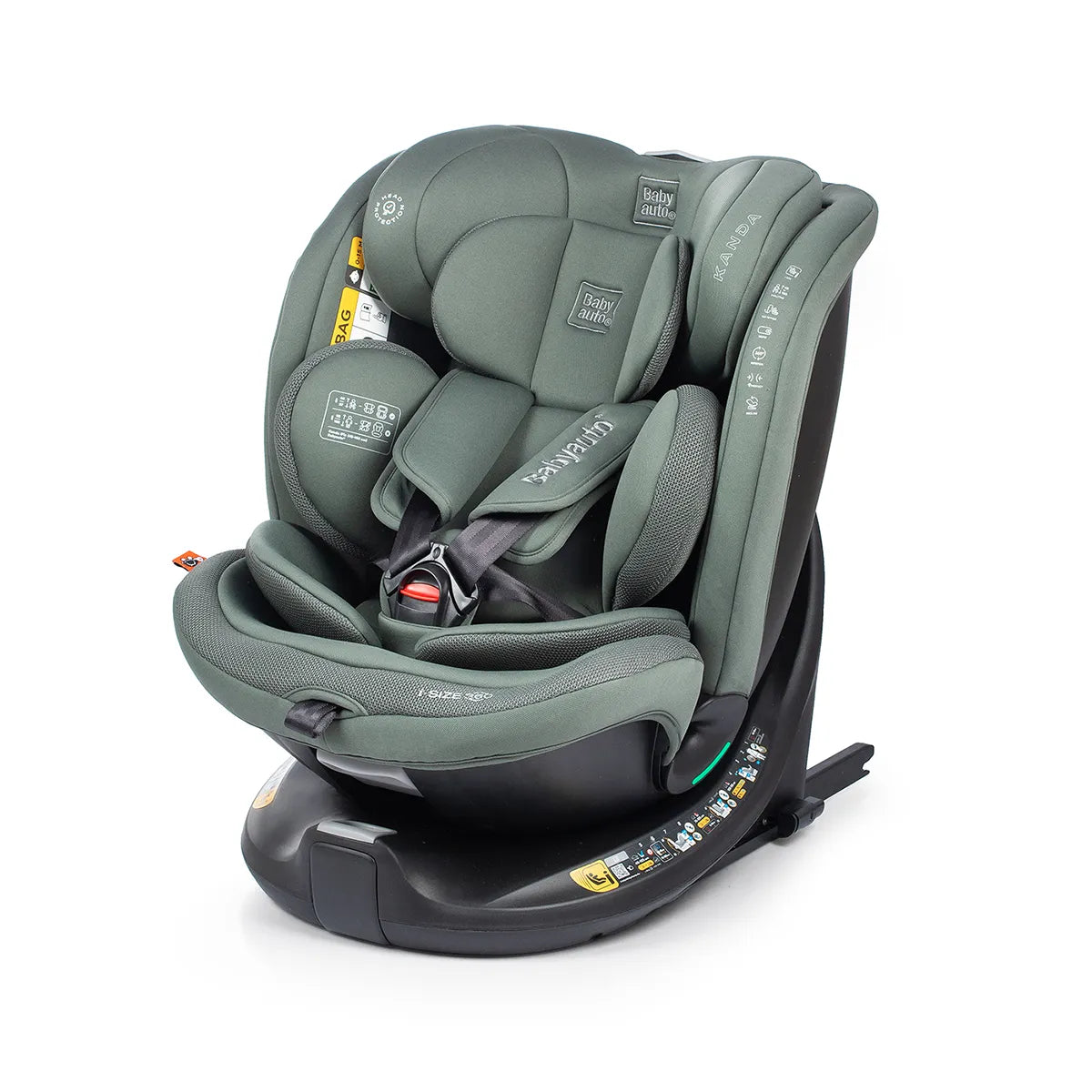 BABYAUTO Seggiolino Auto KANDA ifix 40-150cm top Tether girevole 360 colore Pine Green