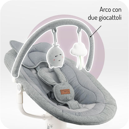 MOMI altalena PEARL baby swing - colore grey