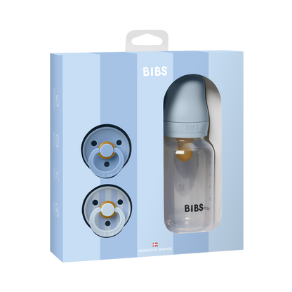 Bibs Biberon 150 ml e coppia ciucci - Gift Set Baby Sprinkle - Baby Blue