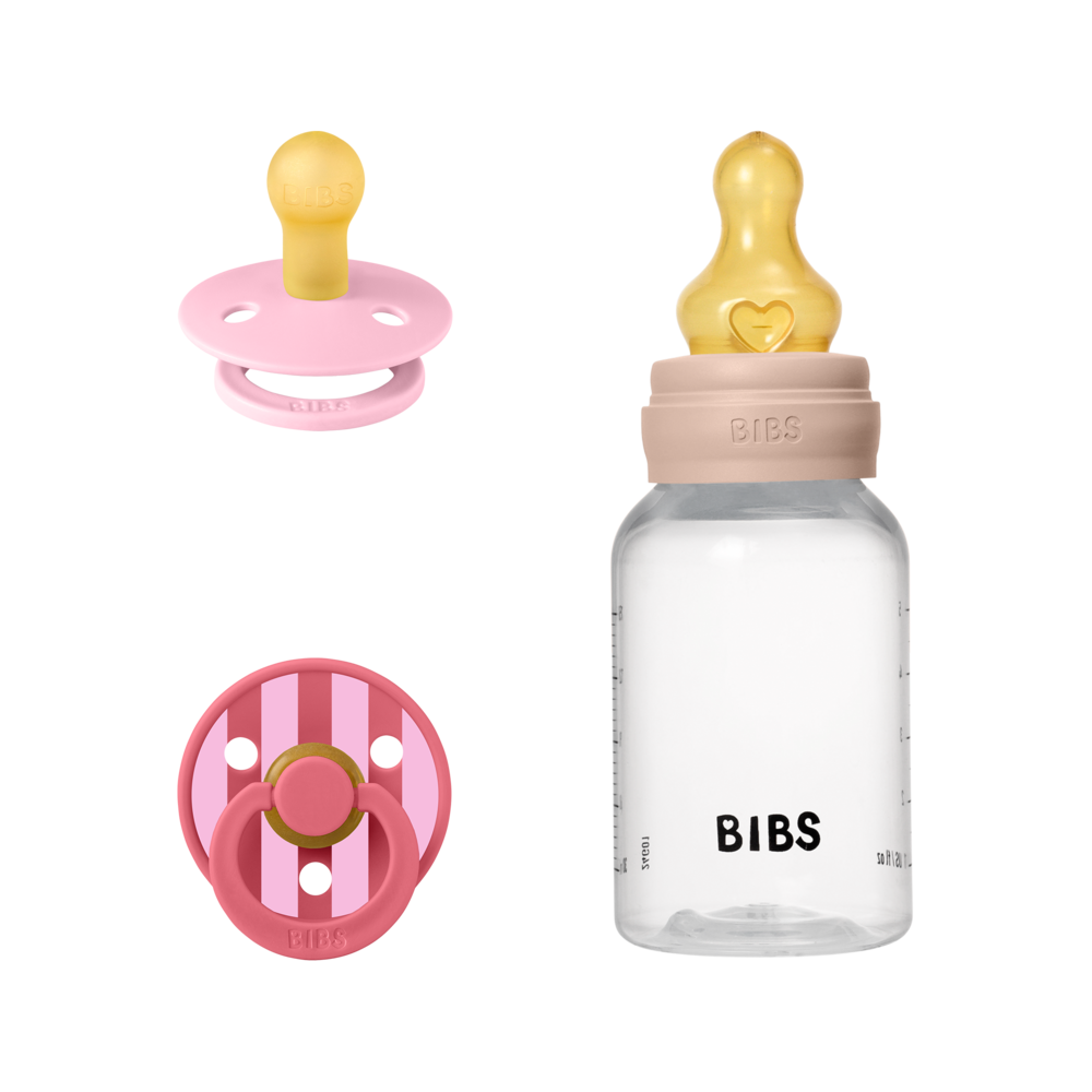 Bibs Biberon 150 ml e coppia ciucci - Gift Set Baby Sprinkle - Blush