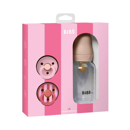 Bibs Biberon 150 ml e coppia ciucci - Gift Set Baby Sprinkle - Blush