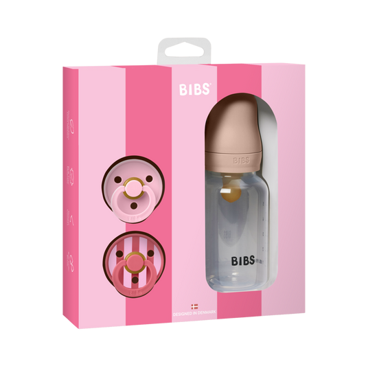 Bibs Biberon 150 ml e coppia ciucci - Gift Set Baby Sprinkle - Blush