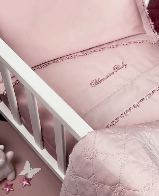 BLUMARINE BABY - lenzuola culla carrozzina Baby Dettagli - 10106 1014 - colore fard