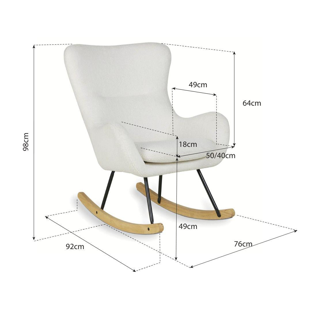 QUAX Poltrona Sedia a dondolo e allattamento Rocking Chair - Desert