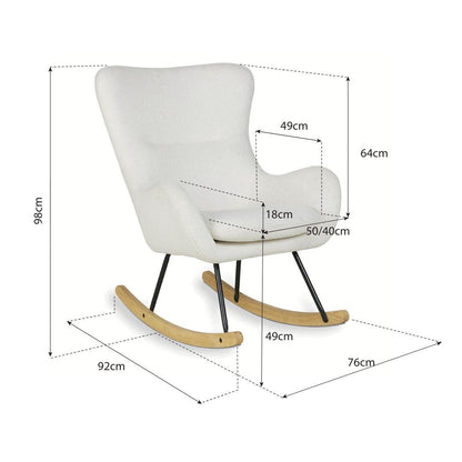 QUAX Poltrona Sedia a dondolo e allattamento Rocking Chair - Desert