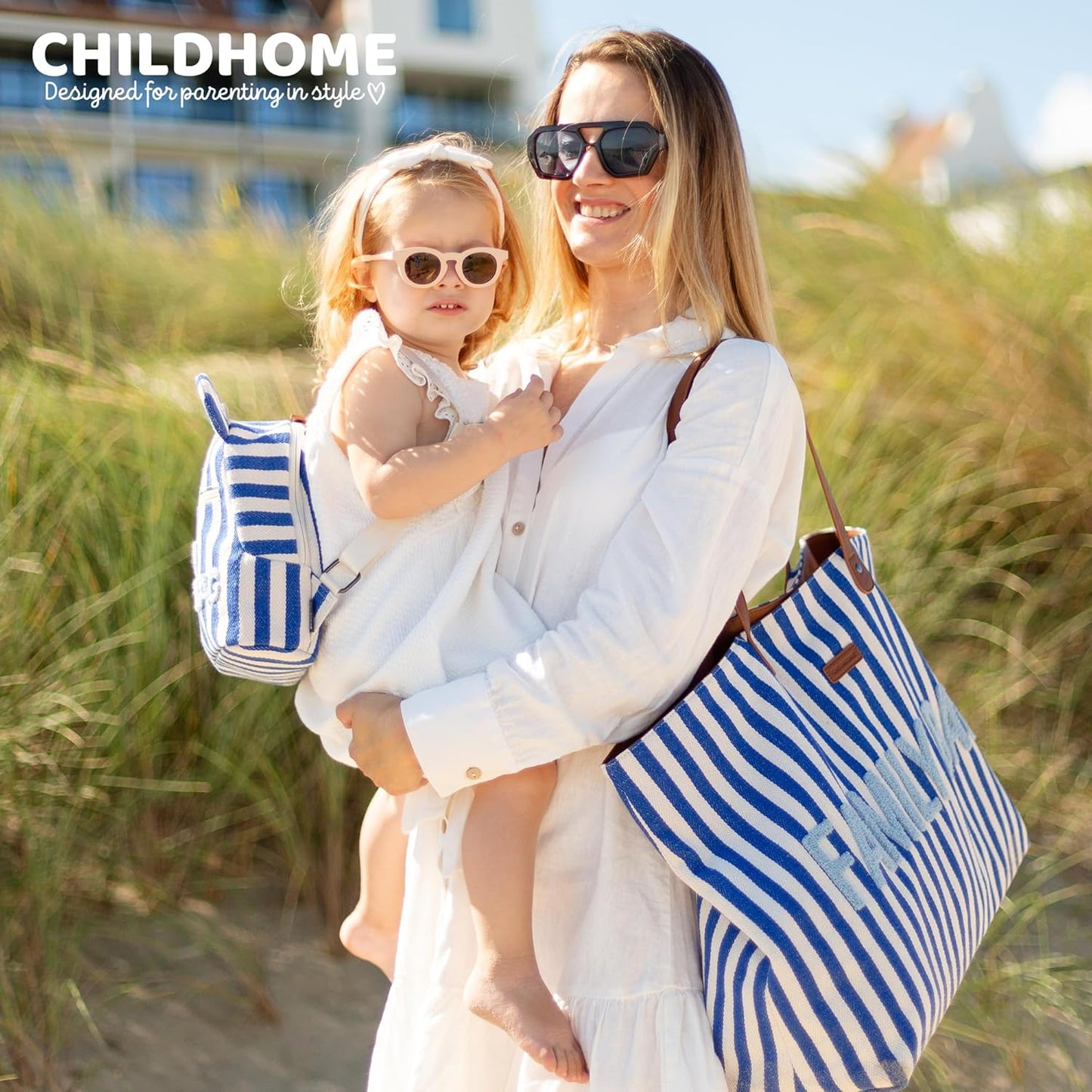 Childhome borsa Family Bag - Righe blu
