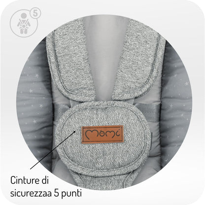 MOMI altalena PEARL baby swing - colore grey