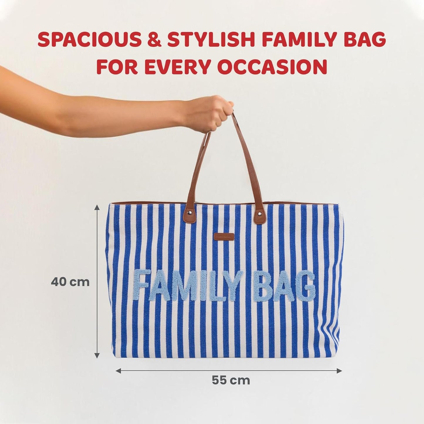 Childhome borsa Family Bag - Righe blu