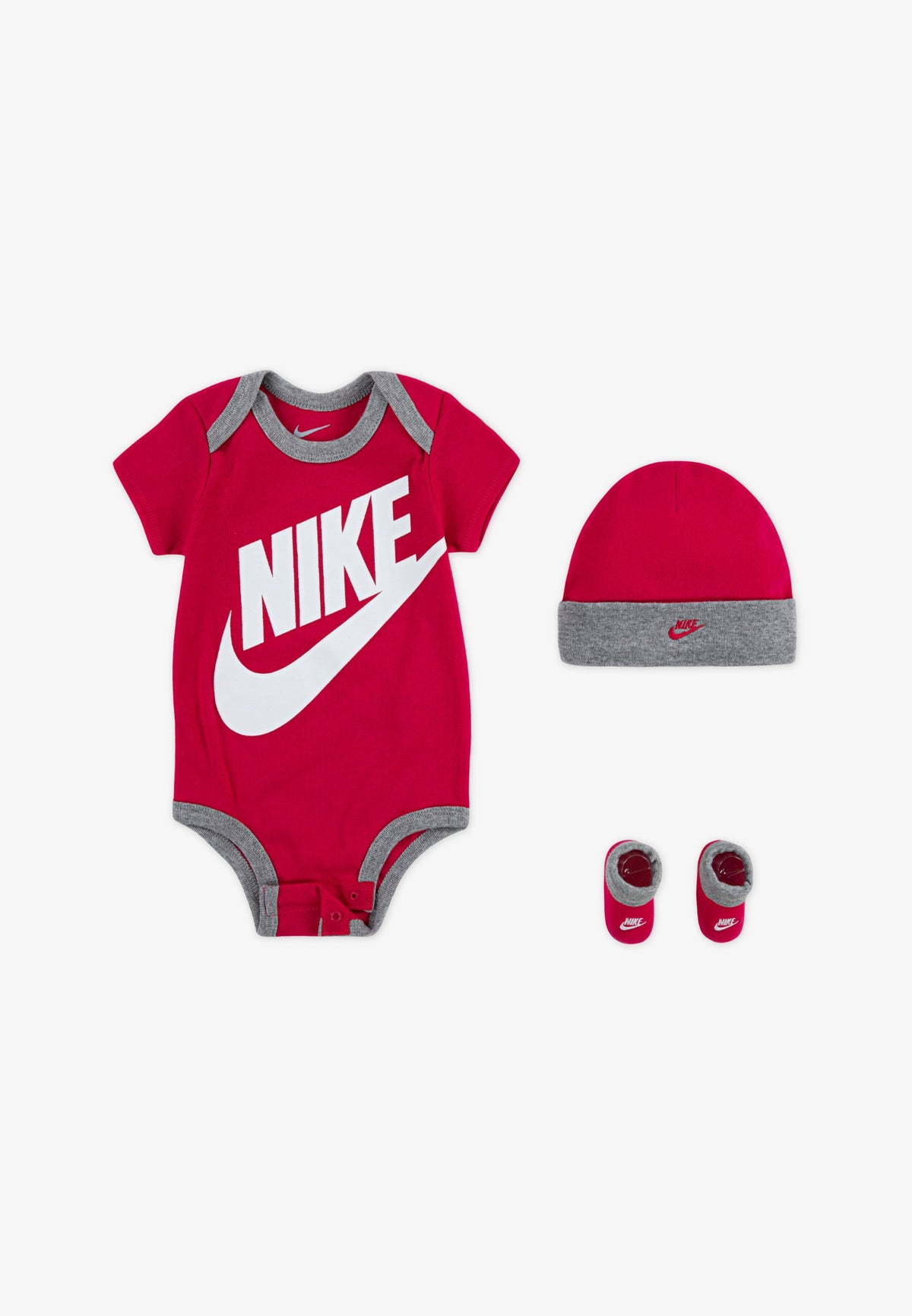 NIKE Set regalo 3pz - Body, Cappellino e Scarpine / babbucce - rush pink - 0-6m