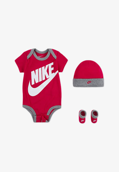 NIKE Set regalo 3pz - Body, Cappellino e Scarpine / babbucce - rush pink - 0-6m
