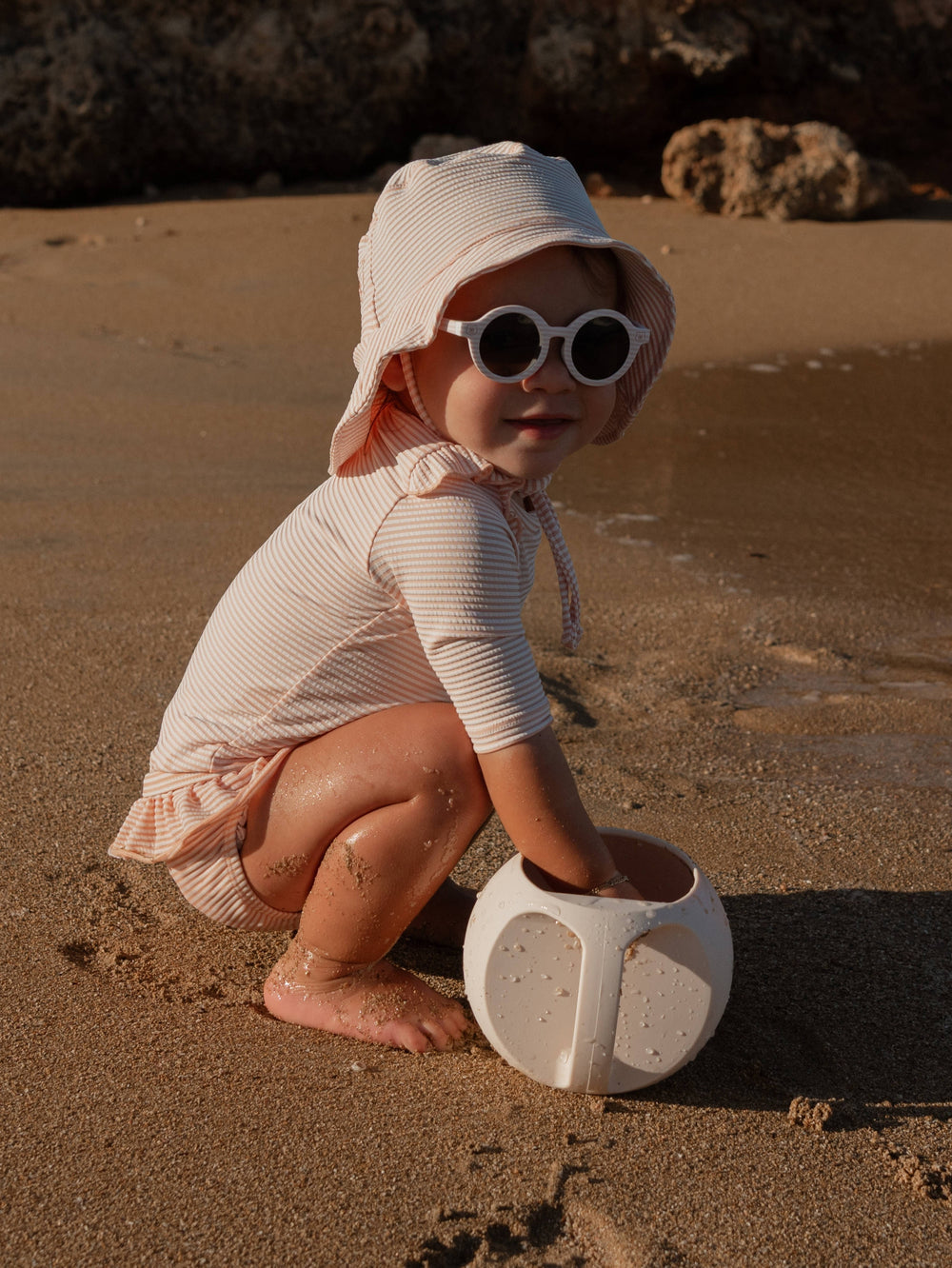 Bamboom Occhiale da sole con protezione 400UV - 894 - PINK STRIPES BEAR 435