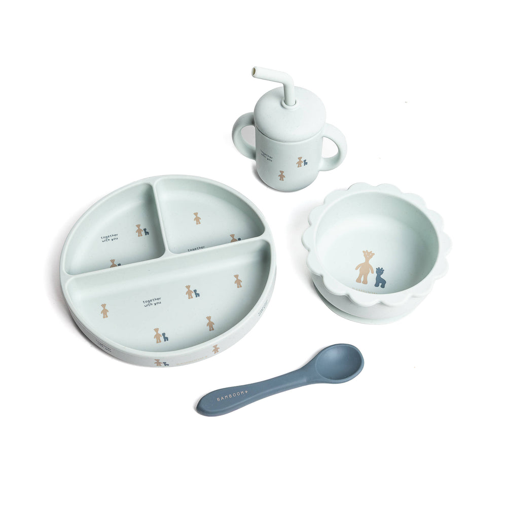 Bamboom Dinner set - Set pappa - 904 - FAWN ACQUA 157