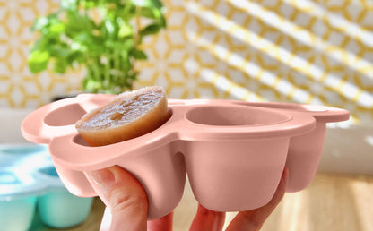 Béaba Contenitori multiporzione silicone (6 X 90ml) - arancione