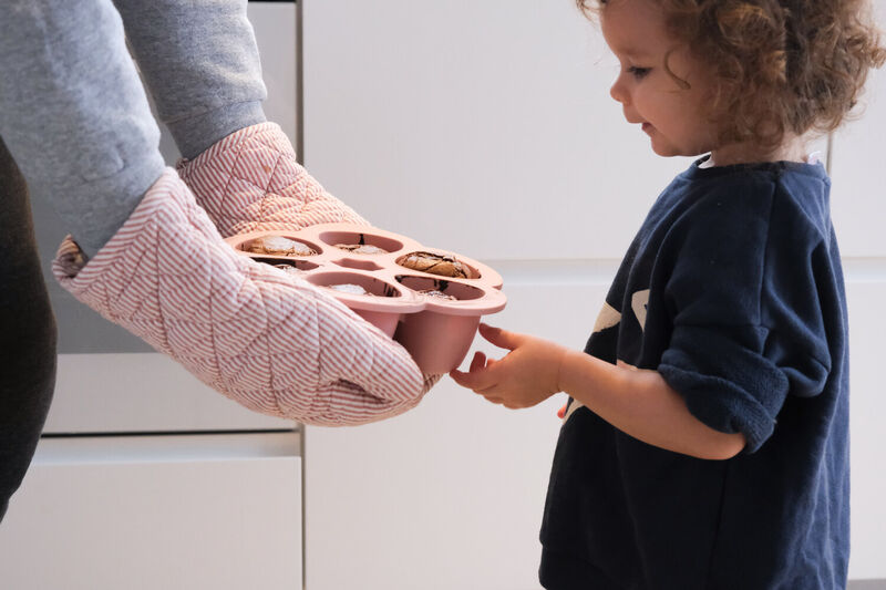 Béaba Contenitori multiporzione silicone (6 X 90ml) - arancione