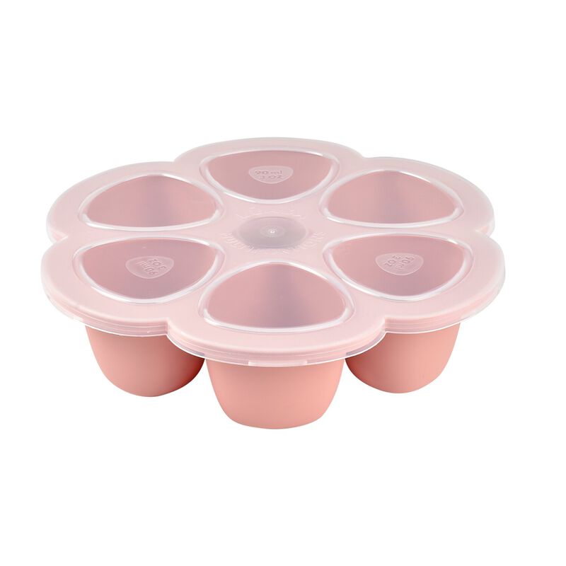 Béaba Contenitori multiporzione silicone (6 X 90ml) - arancione