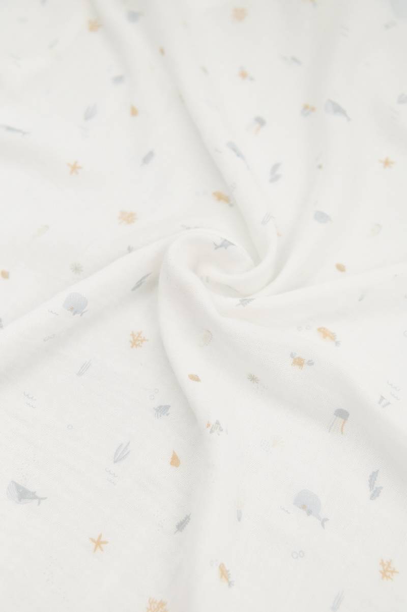 BAMBOOM Swaddle Muslin Medium multi-uso 70x70cm 3-Pack - 930 - PRINT SEALIFE 326
