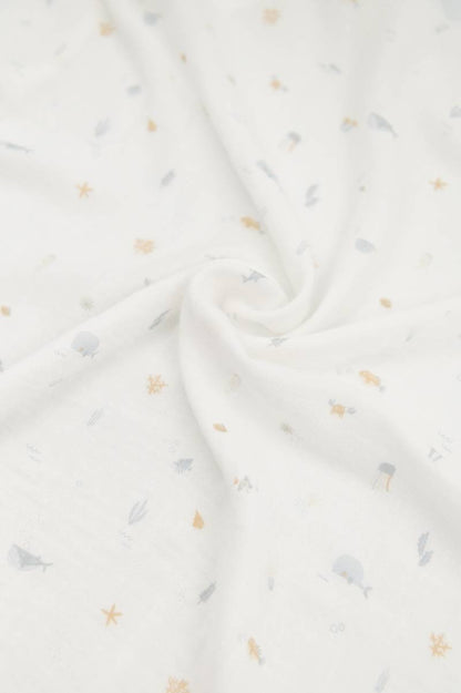 BAMBOOM Swaddle Muslin Medium multi-uso 70x70cm 3-Pack - 930 - PRINT SEALIFE 326