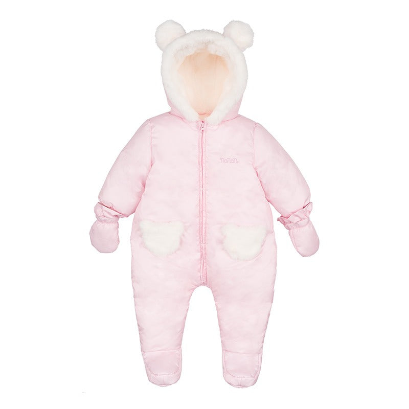 Nanan Tutone imbottito Eskimo con tasche orsetto - Rosa