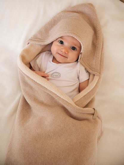 BAMBOOM Copertina Wrap 4 stagioni con Cashmere e lato teddy - VINTAGE PINK 341