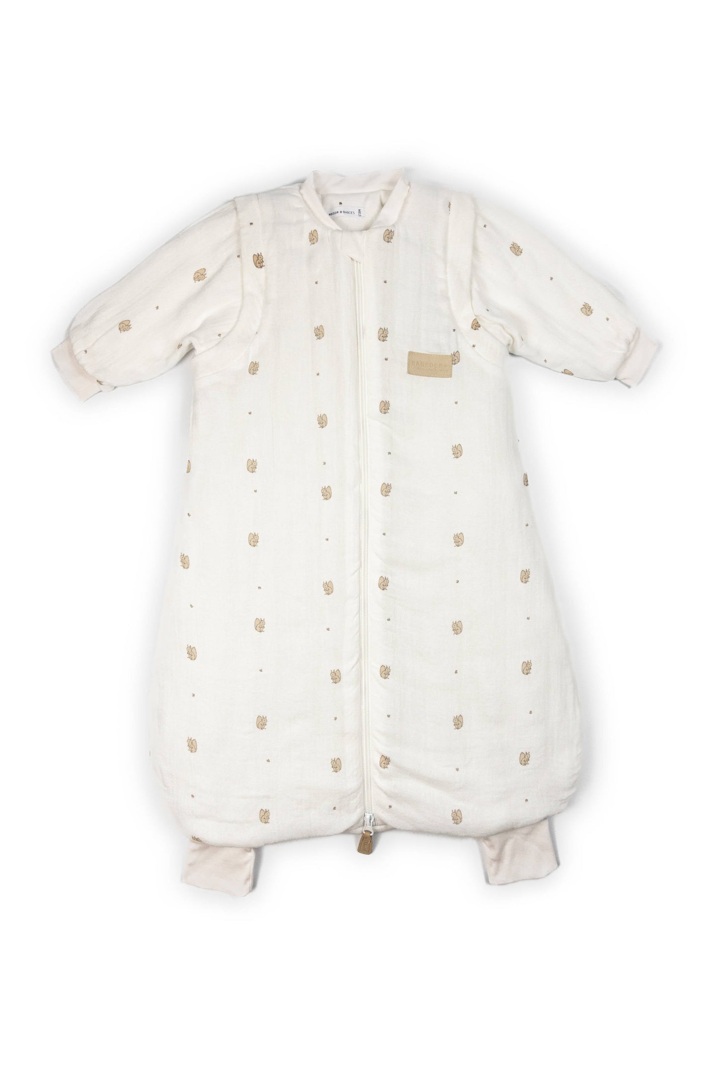 BAMBOOM Sacco nanna neonato Mini 6-18M 963 - TOG 2.2 con maniche e piedini - PRINT SQUIRREL 344