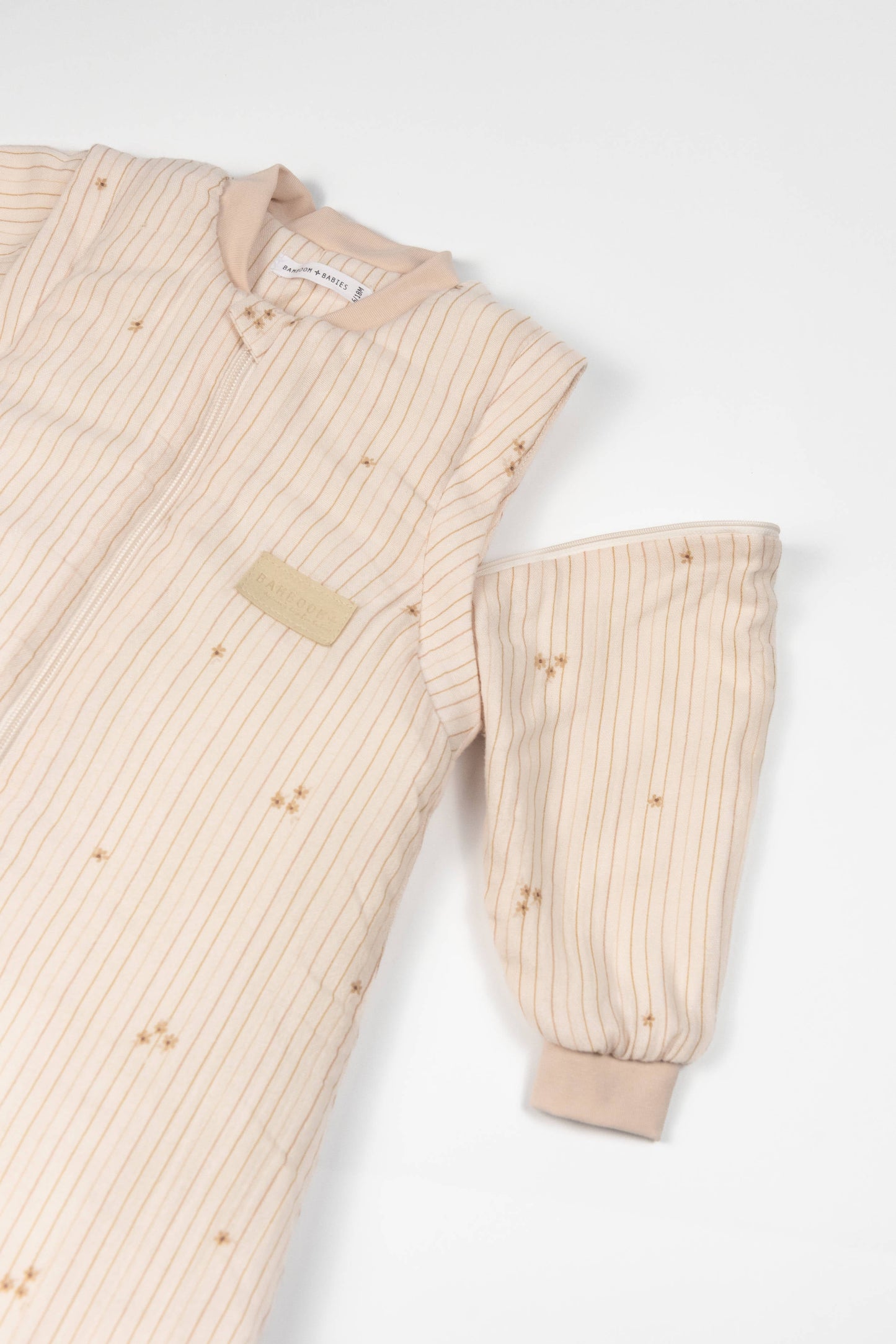 BAMBOOM Sacco nanna neonato Mini 6-18M 963 - TOG 2.2 con maniche e piedini - FLOWERS STRIPE 533