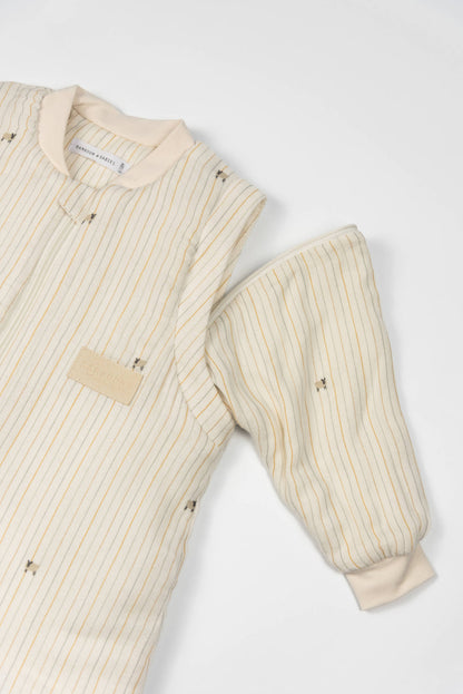 BAMBOOM Sacco nanna neonato Combi 18-36M- TOG 2.2 con maniche e piedini - Farm Stripe 532 - AI