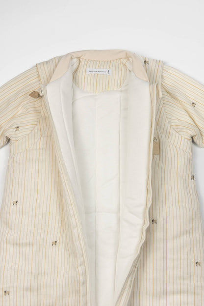 BAMBOOM Sacco nanna neonato Combi 18-36M- TOG 2.2 con maniche e piedini - Farm Stripe 532 - AI