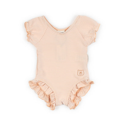 Bamboom Costume da bagno con spalle coperte 978 - PINK STRIPES BEAR 435